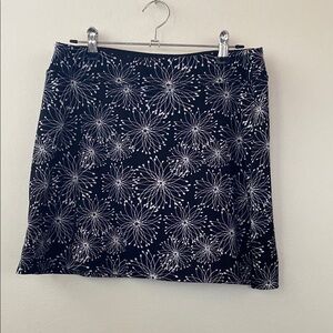Black and White Floral Women's Skort